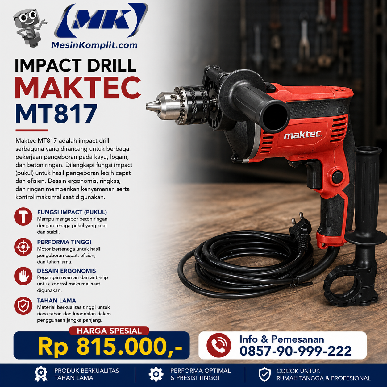 Bor Tembok 13mm (PWT-004)